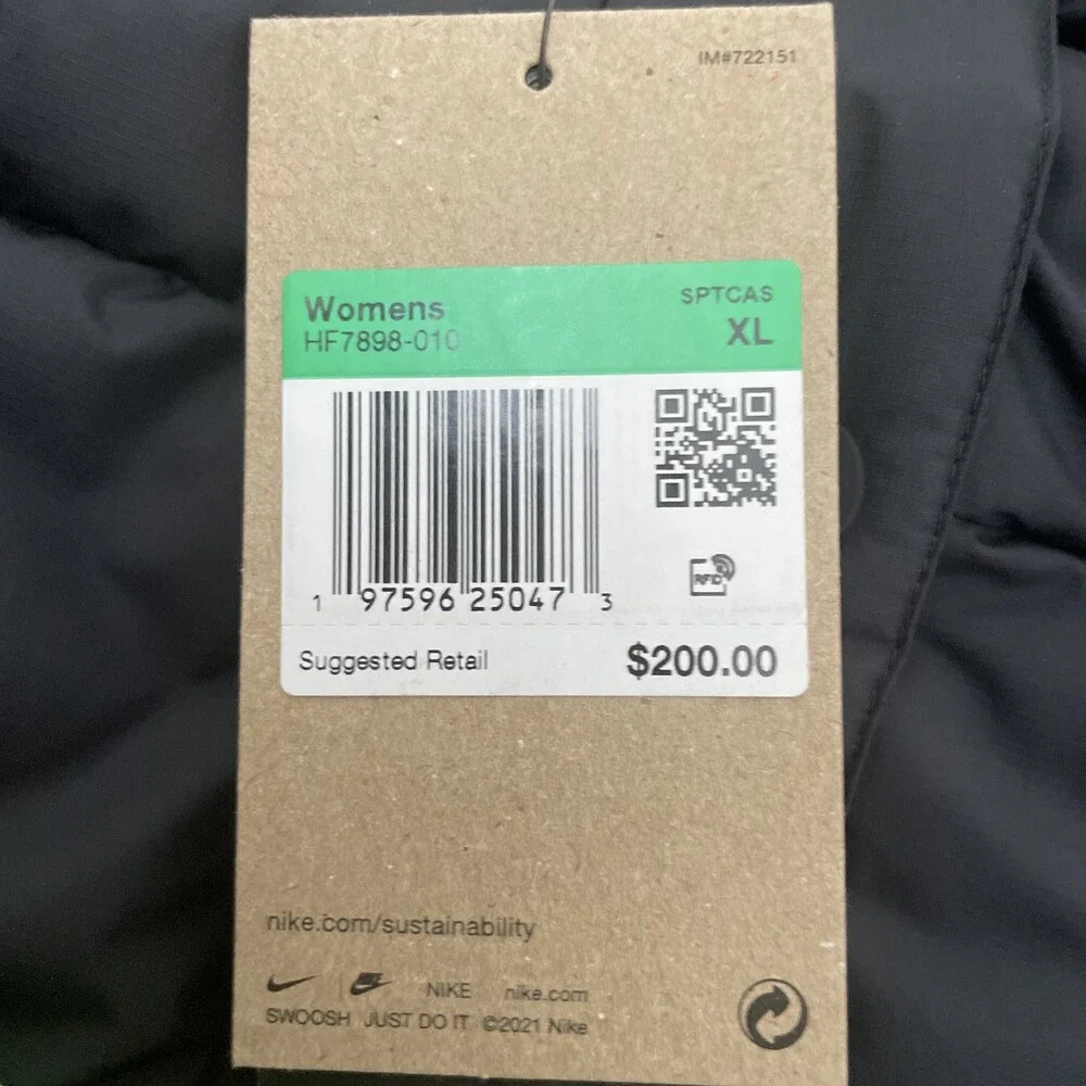 Nike Metro Therma Fit Puffer Jacket Black Women’s Sz XL HF7898-010 - Picture 3 of 3